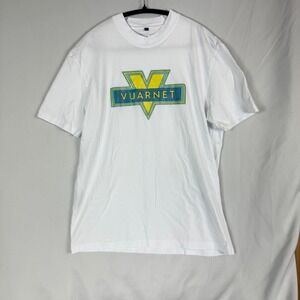 Vuarnet Mens White Graphic T Shirt XL V Logo Short Sleeve Casual Tee